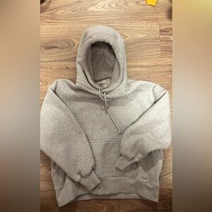 GREY TNA SWEATFLEECE BUBBLE FLEECE BOYFRIEND FIT XS HOODIE